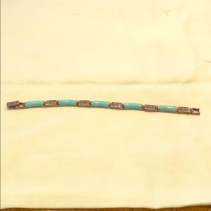 Turquoise and silver bracelet